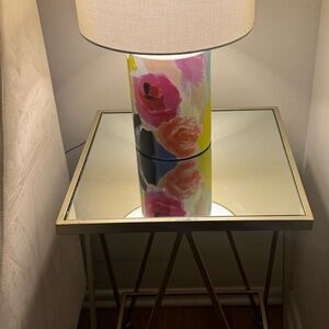 Kate Spade Cylinder Abstract Floral Lamp